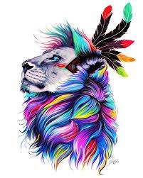 Lion Colors Different  Diamond Painting Kit - DIY